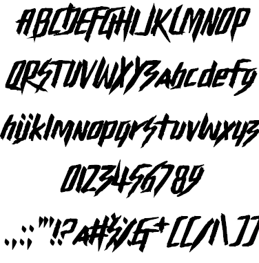 Misery Gymnast font插图1