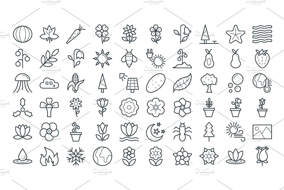 125+自然主题矢量图标 125+ Nature Vector Icons插图(2)