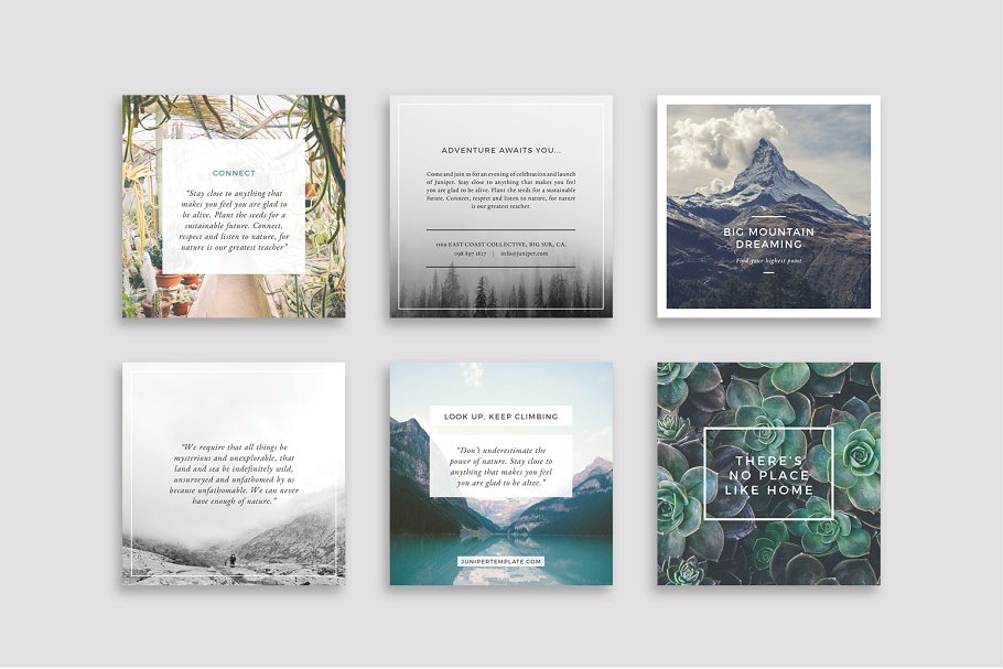 社交媒体平台Pinterest多用途贴图模板素材库精选 J U N I P E R Pinterest Pack插图(5)