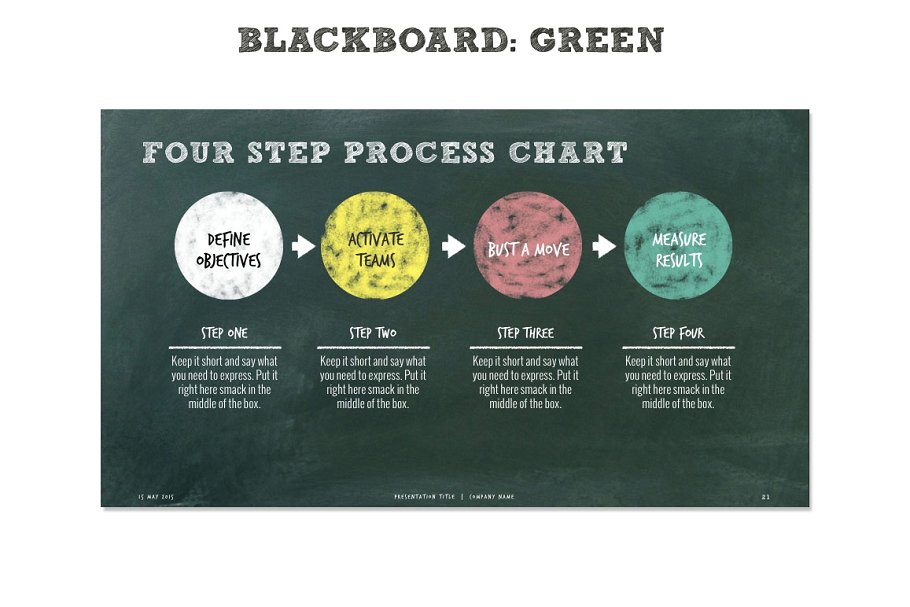 极力推荐：酷黑黑板背景 PPT 幻灯片模板 Chalkboard PPT Presentation Template插图(2)