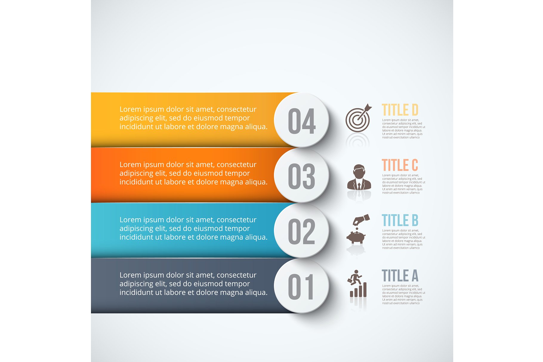企业信息图表幻灯片设计素材 Diagrams for business infographic v7插图(4)
