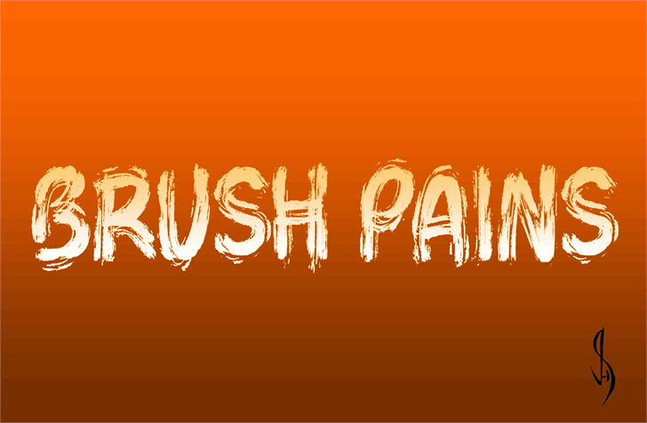 Brush Pains font插图 Brush Pains font插图
