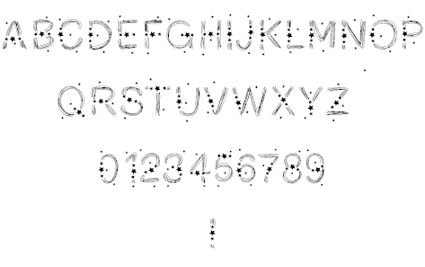 PWChristmasStars font插图1