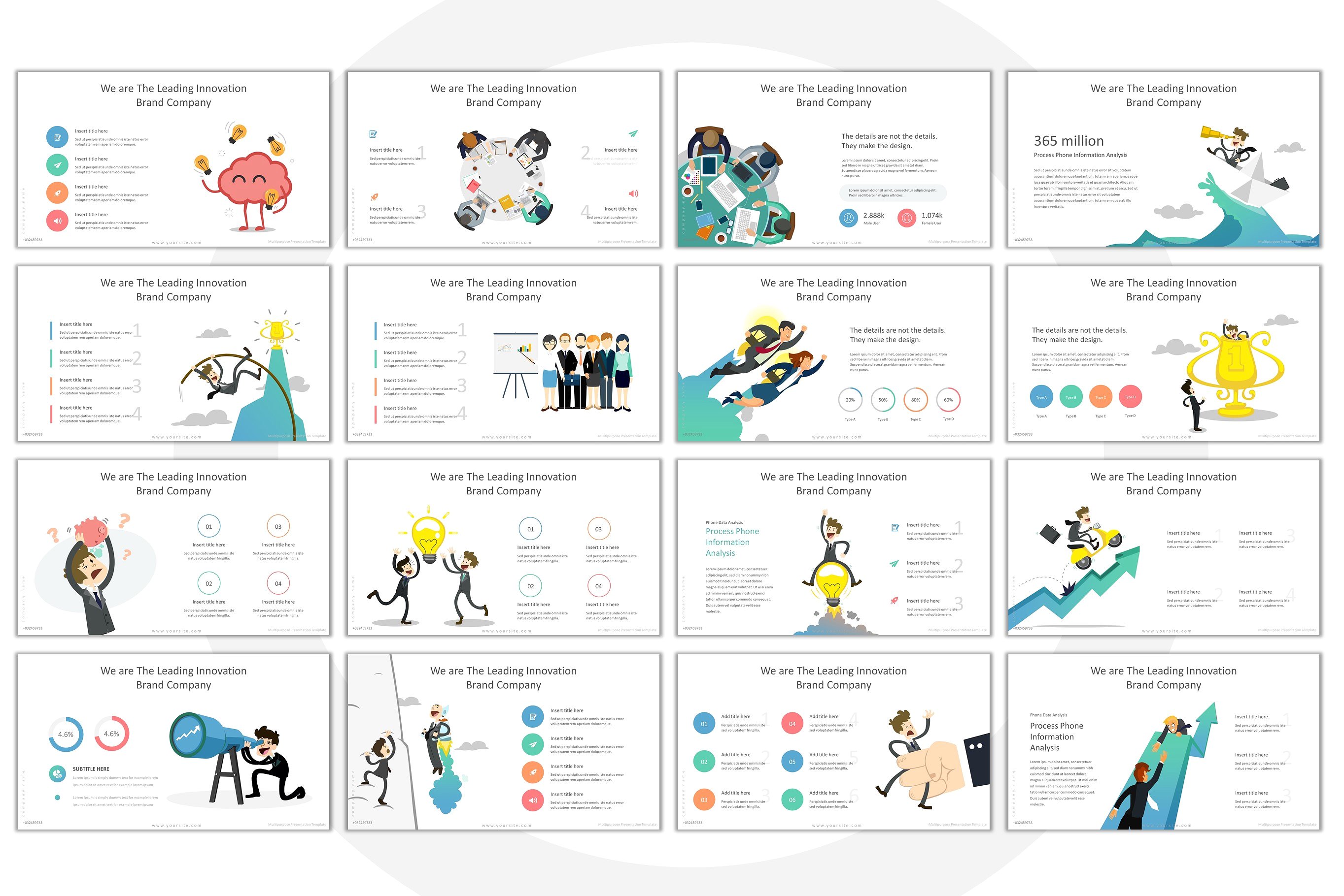 简约时尚的商业主题ppt模版插图(2)