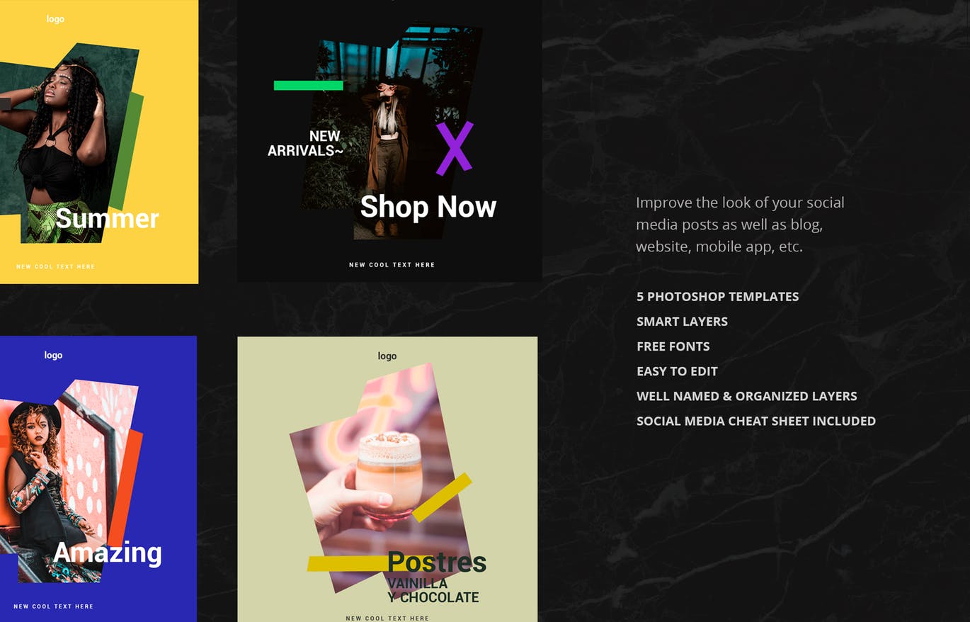 5款社交媒体促销Banner横幅广告设计模板素材库精选v83 Social Media Banners – Vol83插图(2)