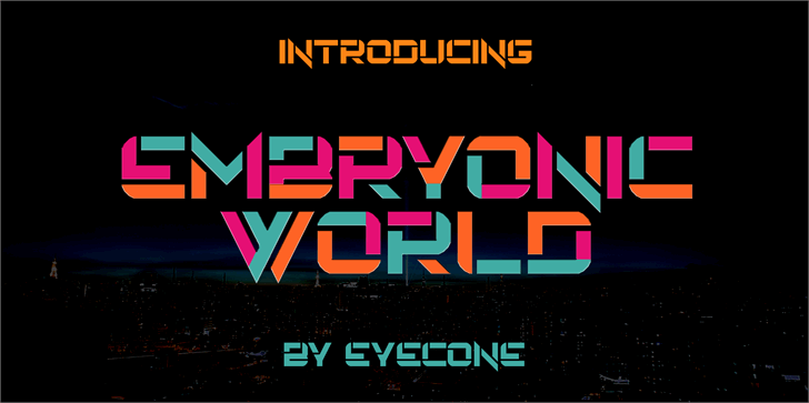Embryonic World font插图
