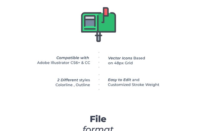 50枚电子邮件矢量图标合集 50 Email icon set插图(1)