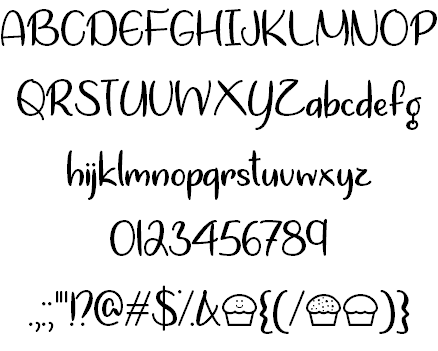 Lets Bake Muffins font插图2