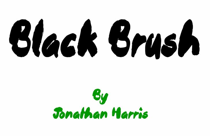 Black Brush font插图 Black Brush font插图