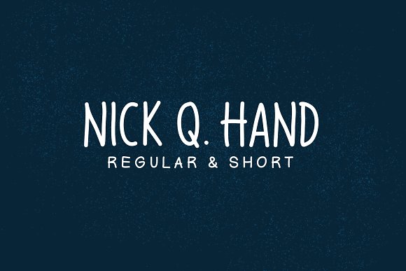 Nick Q Hand Font插图