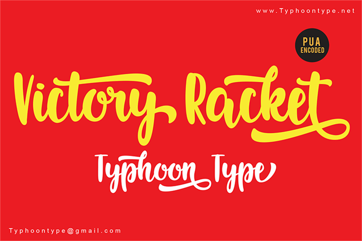 Victory Racket – Personal Use font插图
