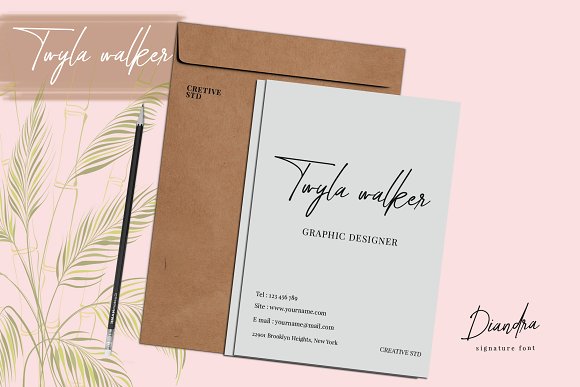 Diandra Signature font插图1