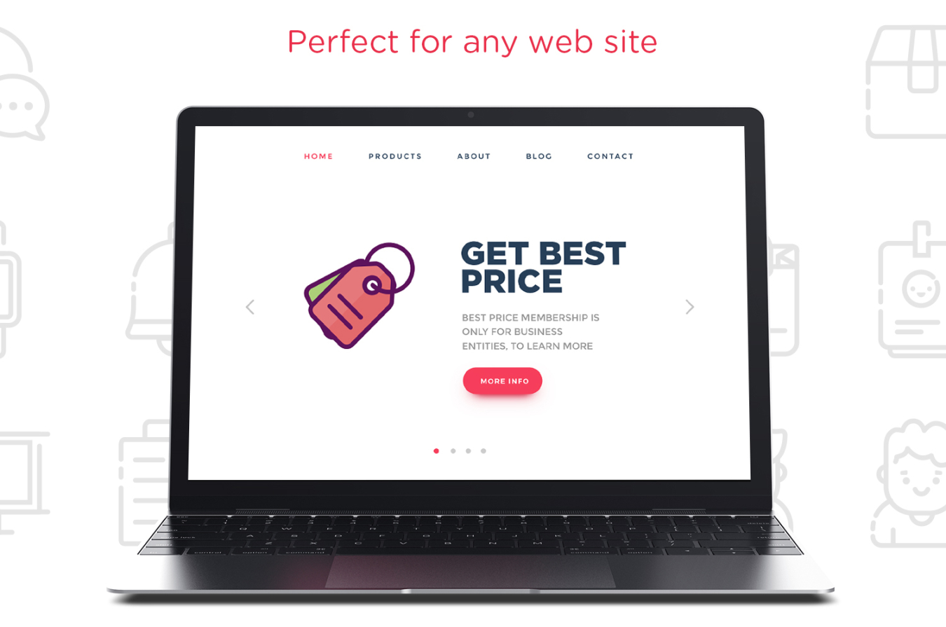 素材库下午茶：一套精美的彩色微立体图标套装下载[FOR移动端，网页,Ai,PSD]