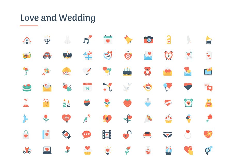 极力推荐：6150枚扁平图标 6150 Flat Icons Bundle插图(6)