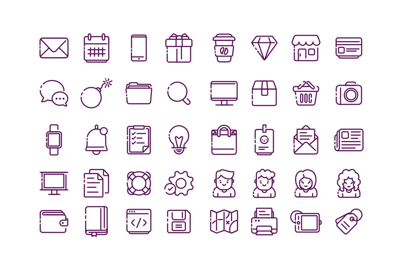 网站&APP应用UI设计图标素材 UI Icons. Bundle #1.插图(8)