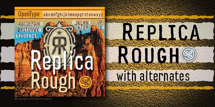 Replica Rough SG™ Font Family插图