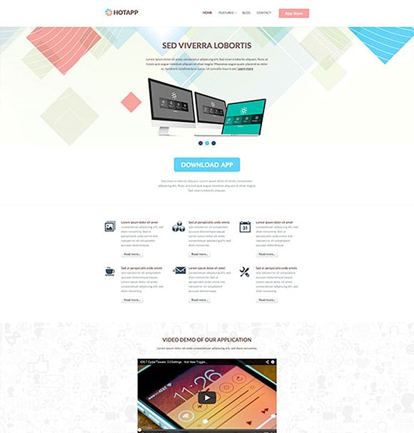 APP应用官网/下载网站响应式网站模板素材库精选插图(3)