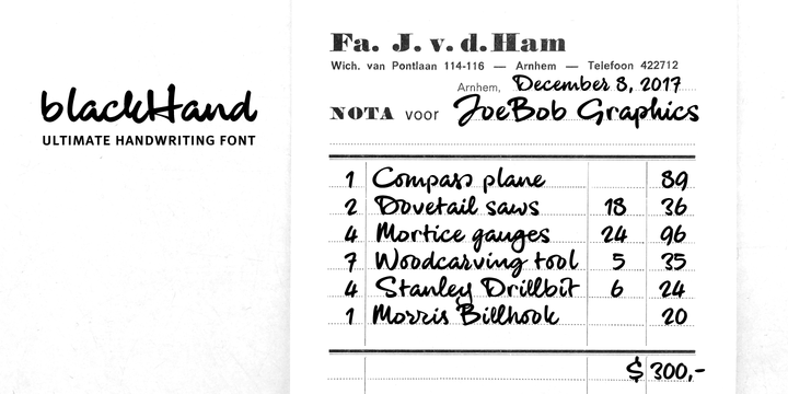 blackHand Font插图1