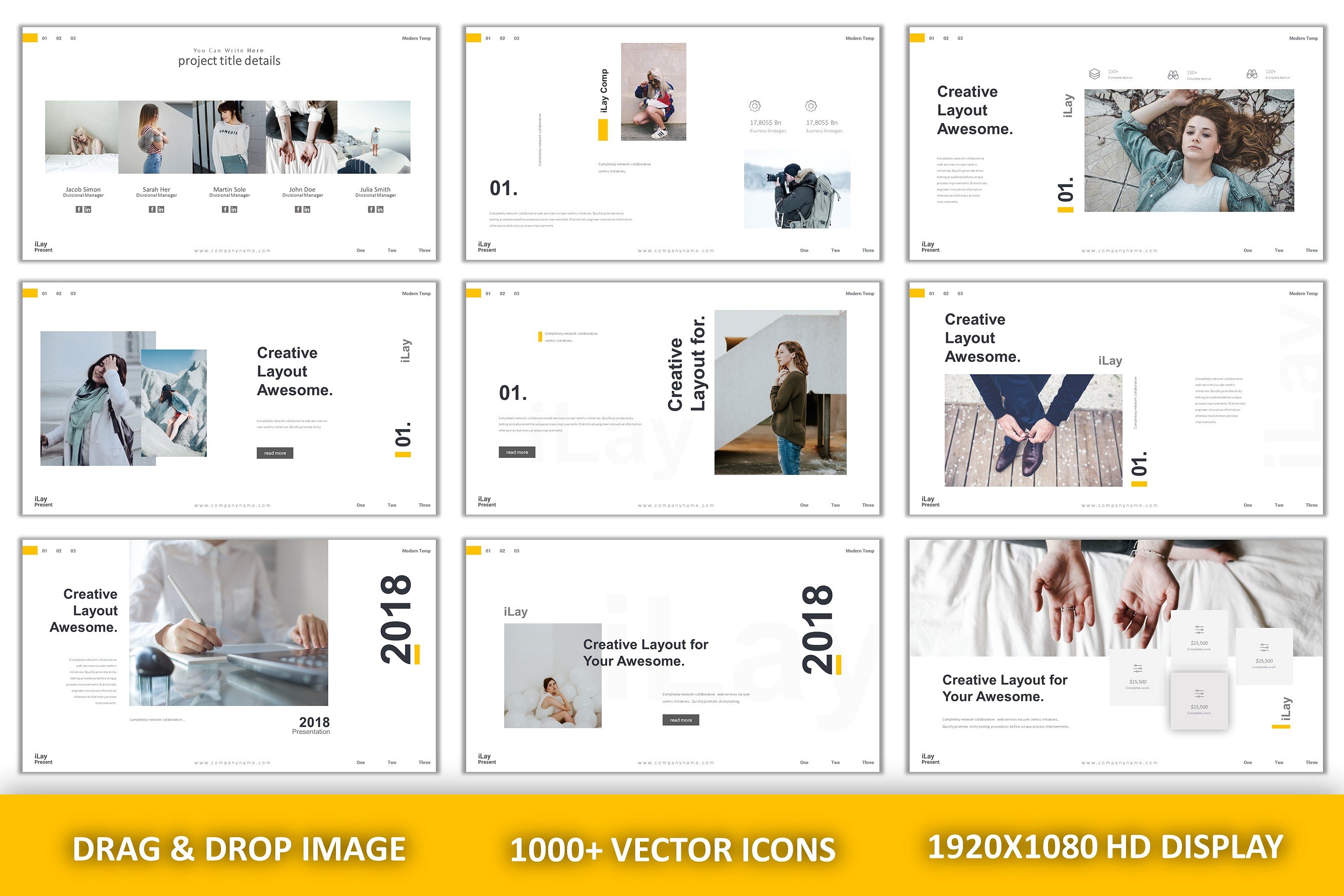 创意极简主义的PPT模板下载 Minimal Creative Powerpoint [ppt,pptx]插图(4)