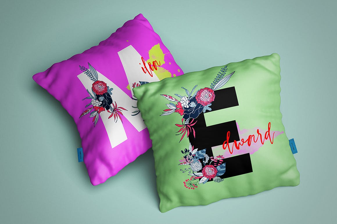 创意水彩手绘花卉装饰字体素材 Stories 2插图(6)