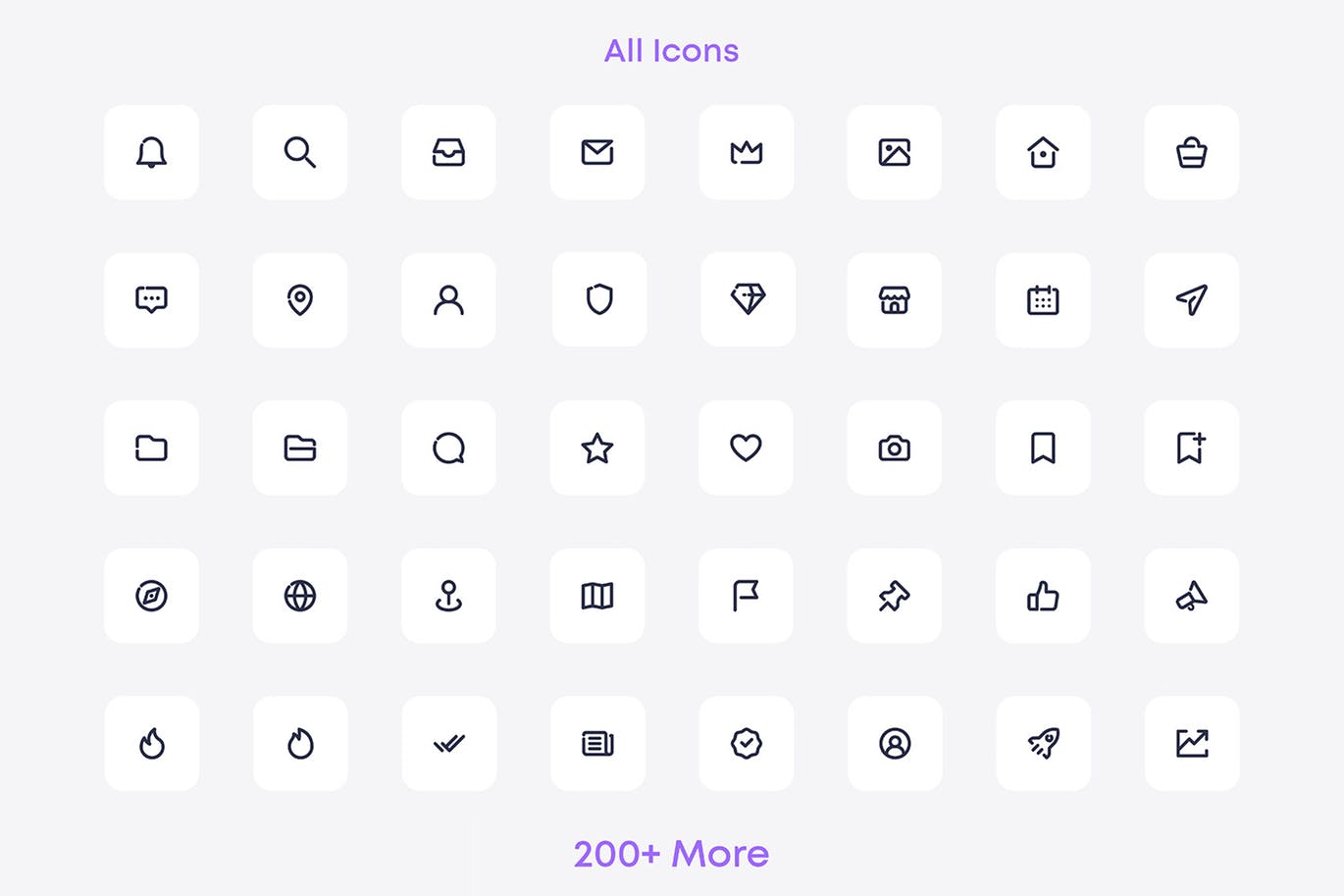 Web&APP用户交互界面UI图标素材包 Complete Web and Mobile UI Icons Pack – UICON2插图(6)