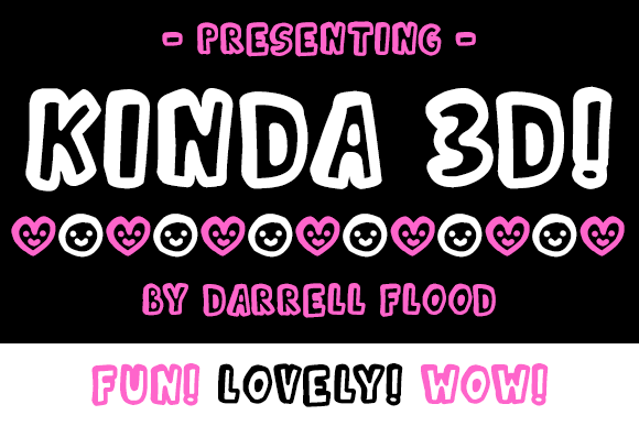 Kinda 3D font插图