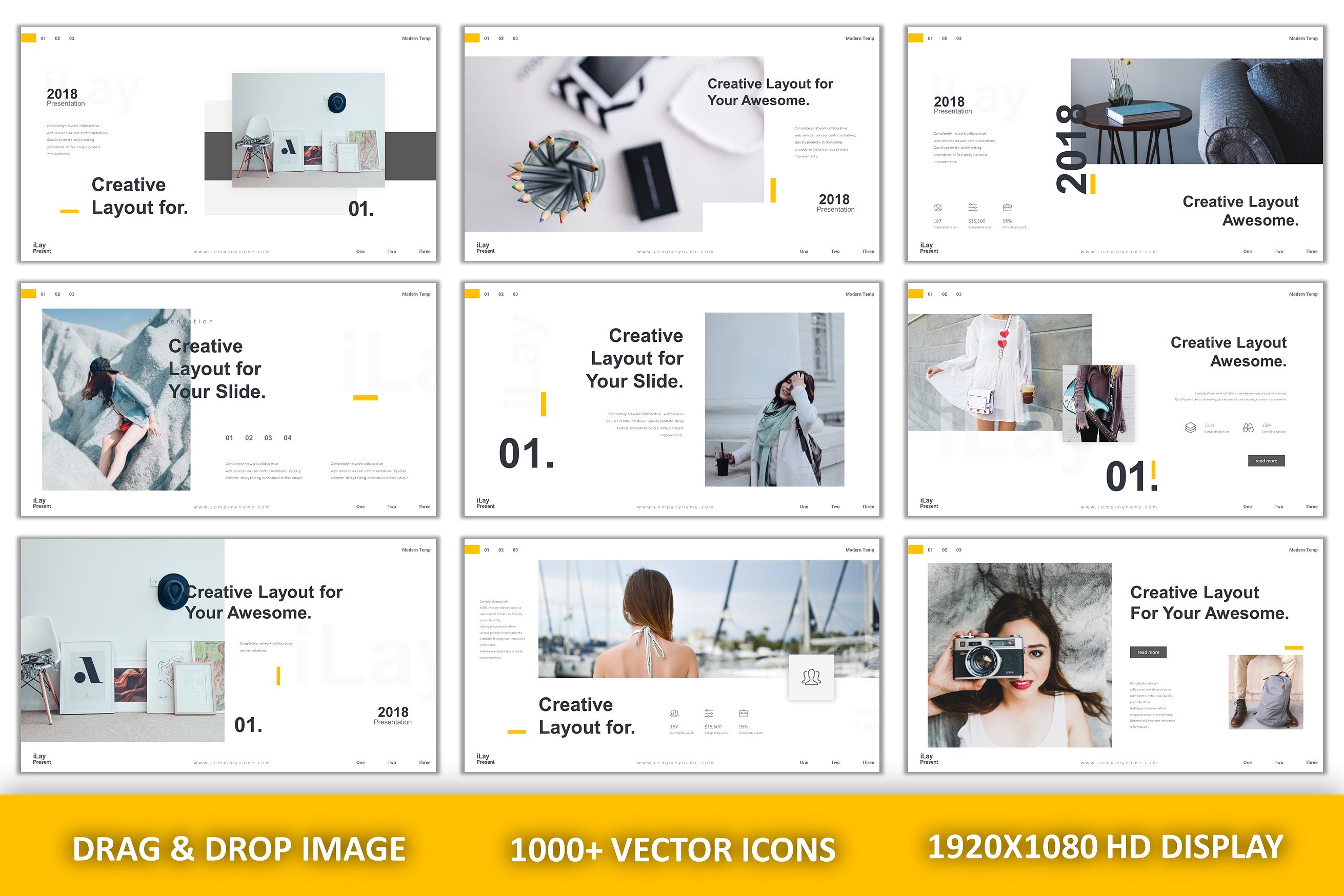 创意极简主义的PPT模板下载 Minimal Creative Powerpoint [ppt,pptx]插图(2)