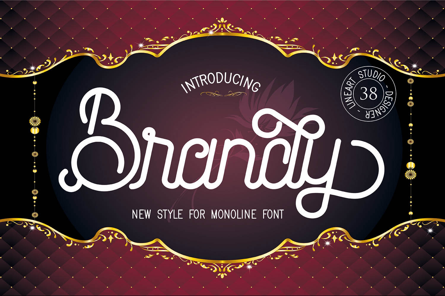 Brandy Monoline Duo Font插图