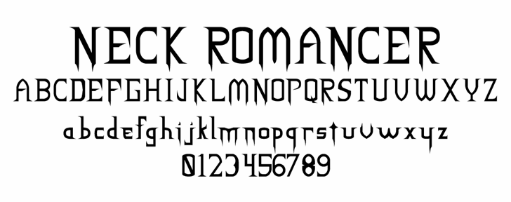NECK ROMANCER font插图1 NECK ROMANCER font插图1