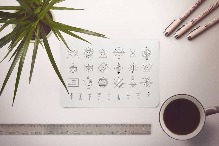 炼金术元素图标、卡片和标签模板 Alchemy III插图(5)