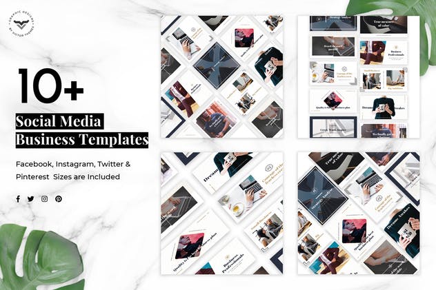 10+新媒体社交媒体企业宣传广告模板 Social Media Business Templates插图(1)