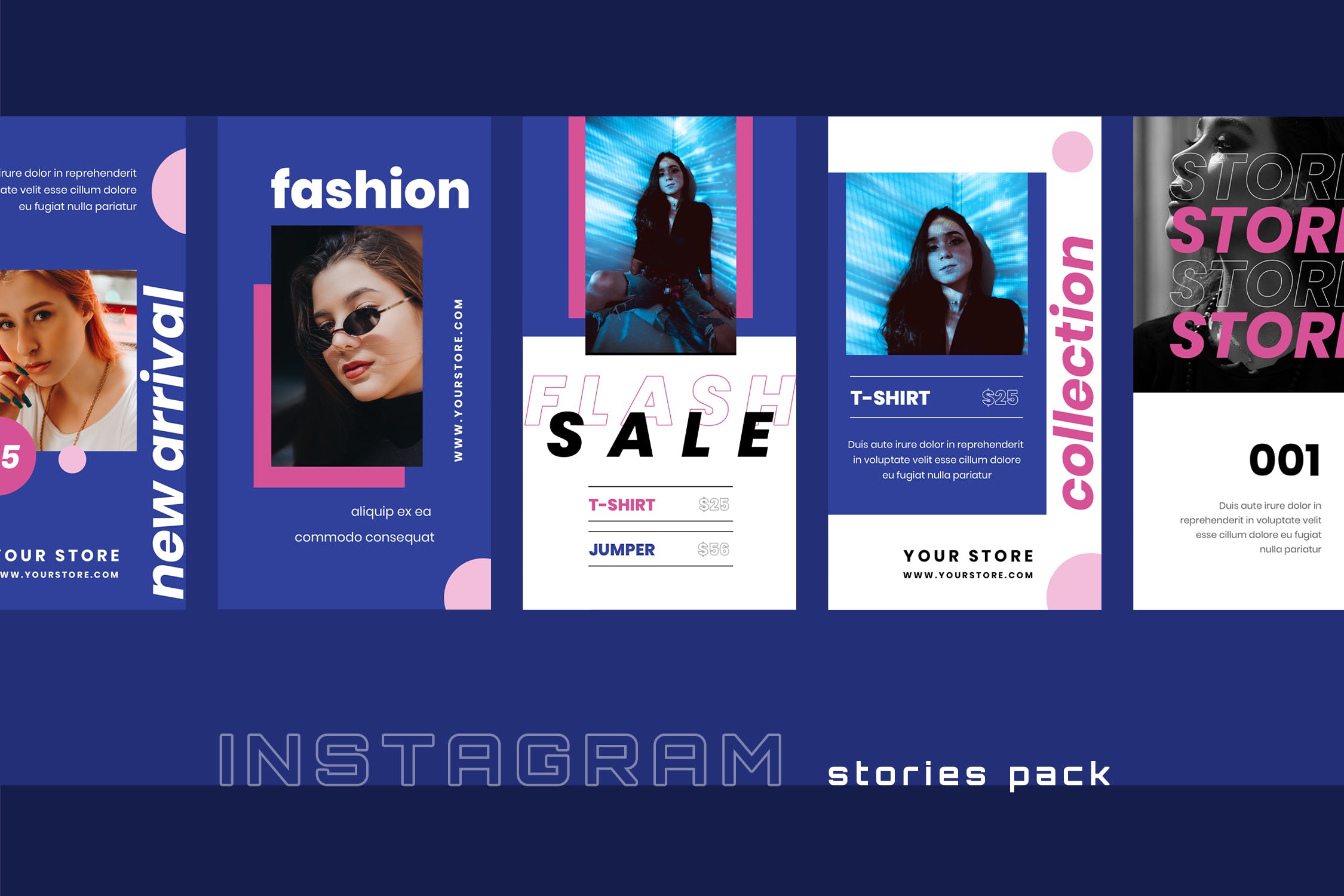 高端奢华品牌故事新媒体社交媒体营销Instagram设计素材 Seventen – Instagram Stories – Social Media Kit插图(2)