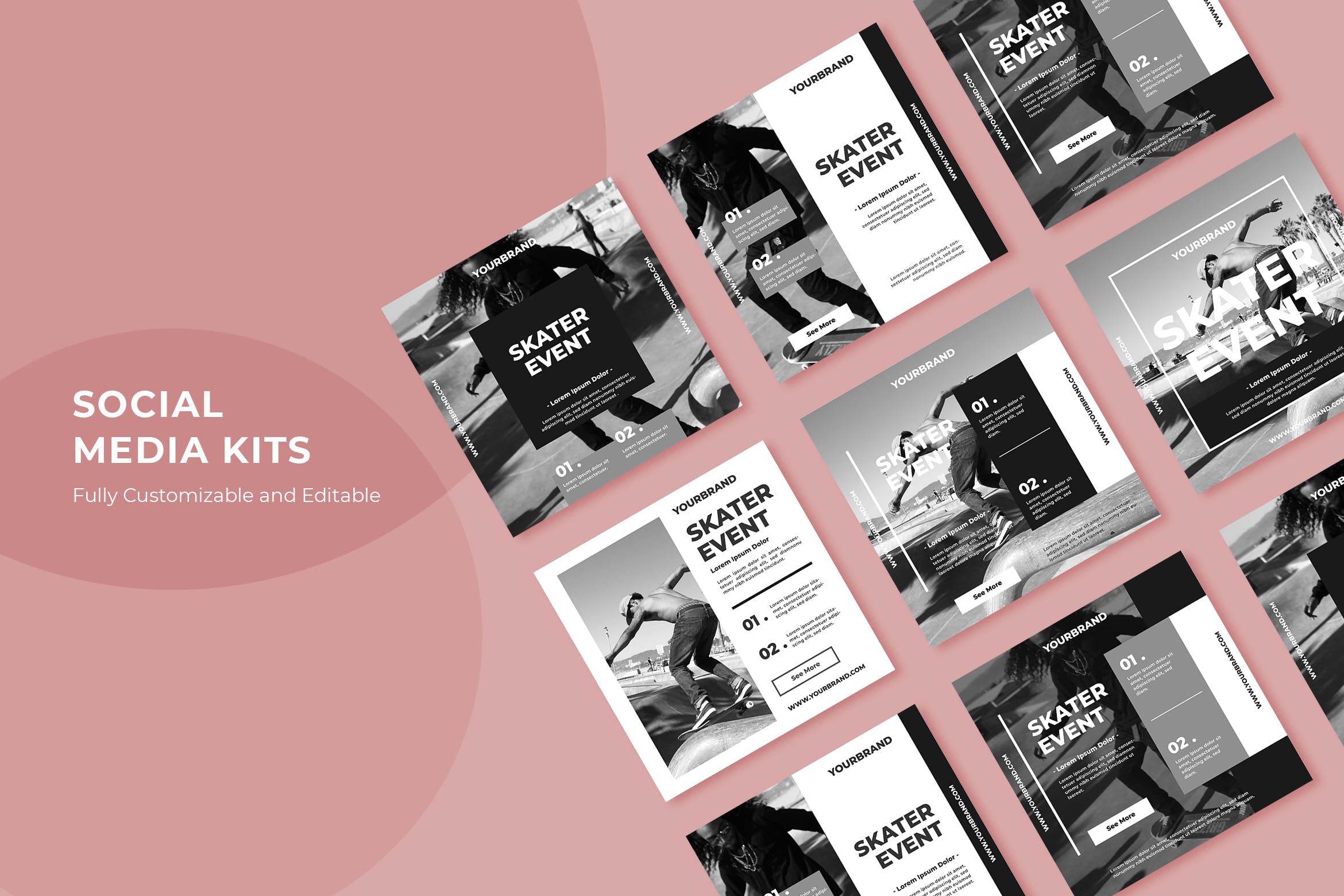 极限运动/街头文化活动社交推广设计素材包v47 SRTP – Social Media Kit.47插图