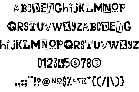 Monbijoux Clownpiece font插图1