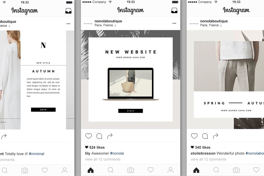 时尚服饰社交媒体贴图模板素材库精选 Fashion Social Media Pack • Nanna插图(2)