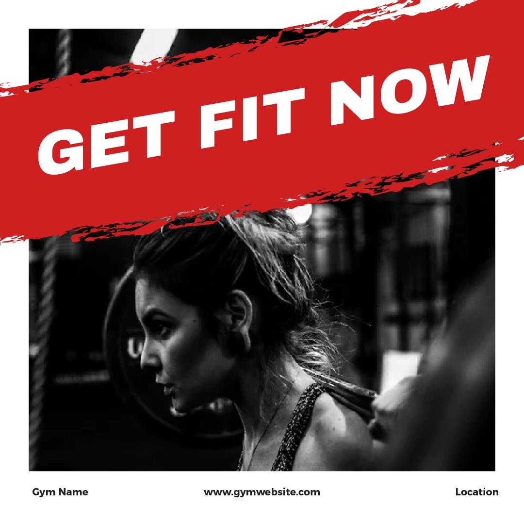 健身品牌社交媒体推广Banner图设计素材 Gym Media Banners插图(8)