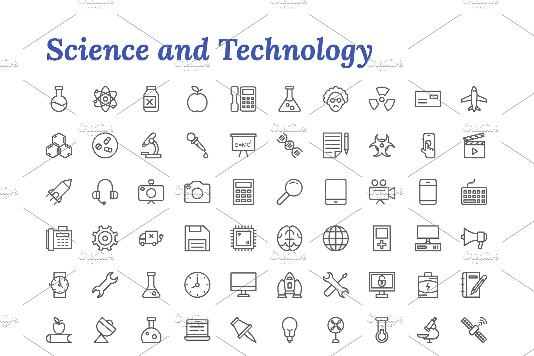 7671枚线条图标合集 7671 Line Icons插图(18)