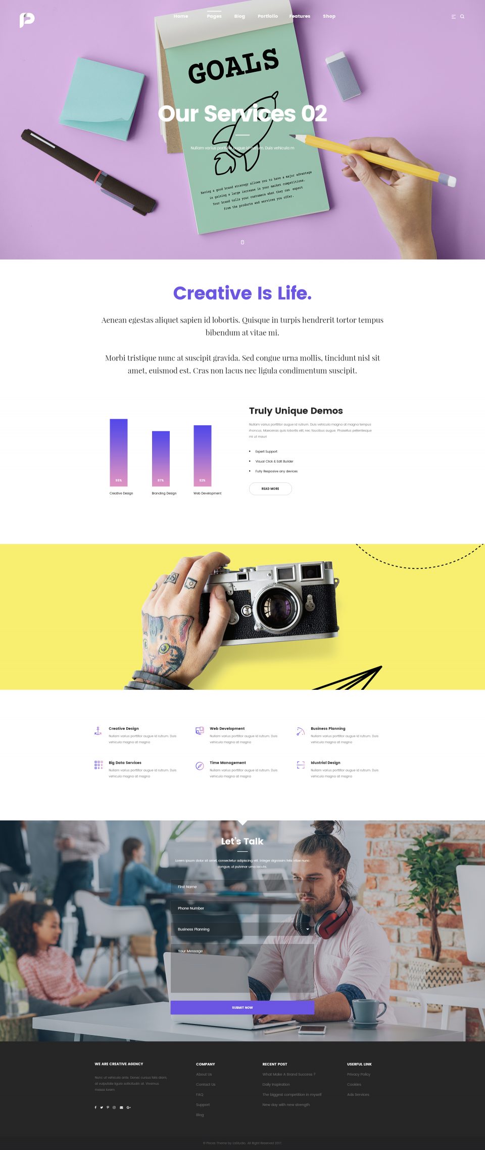 高质量网站全套 PSD 模板素材库精选 Pisces-Multi Concept PSD Template插图(21)