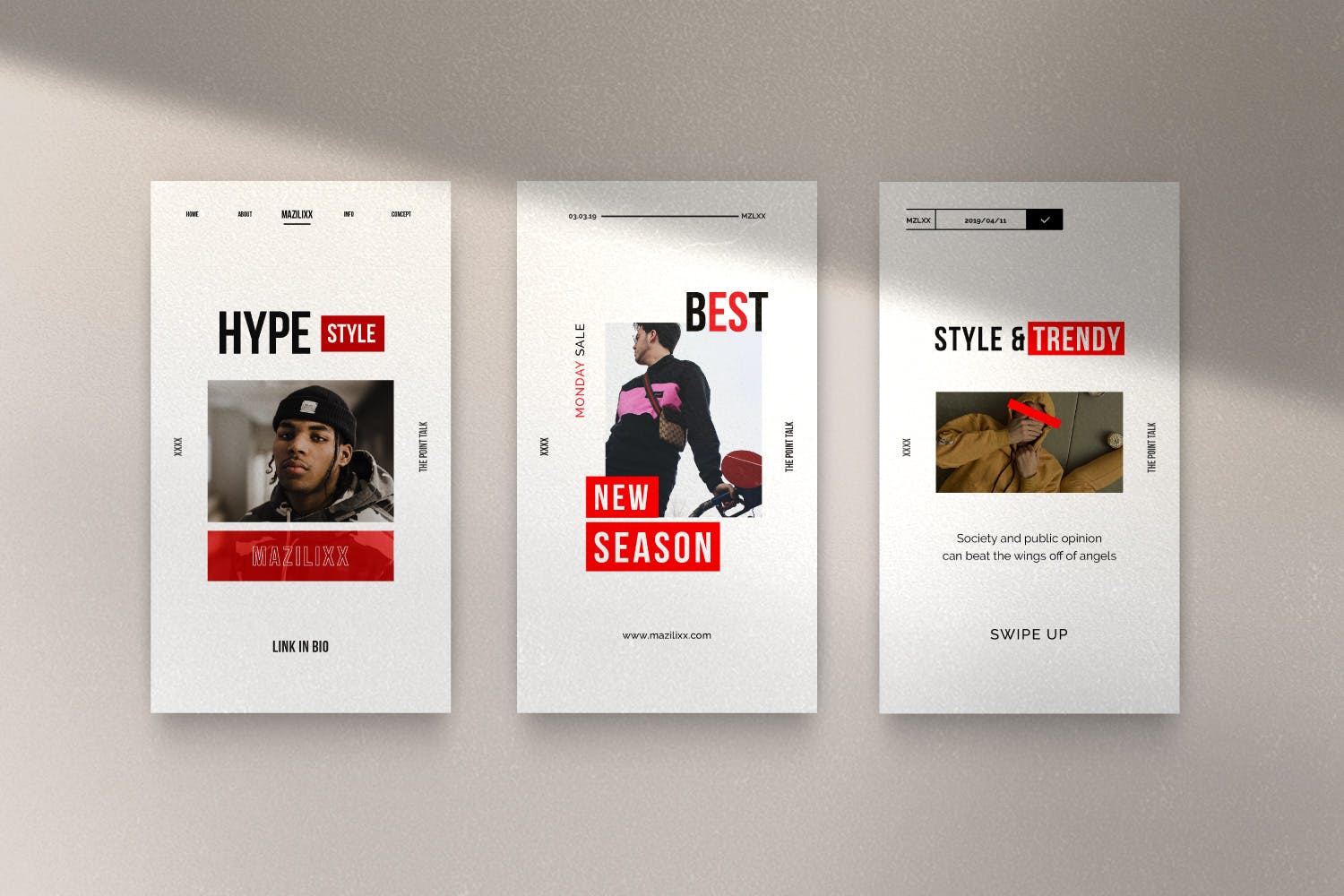 时尚潮流主题Instagram贴图&品牌故事设计素材包v2 Mazilixx Pack 2 – Instagram Social Media + Stories插图(3)