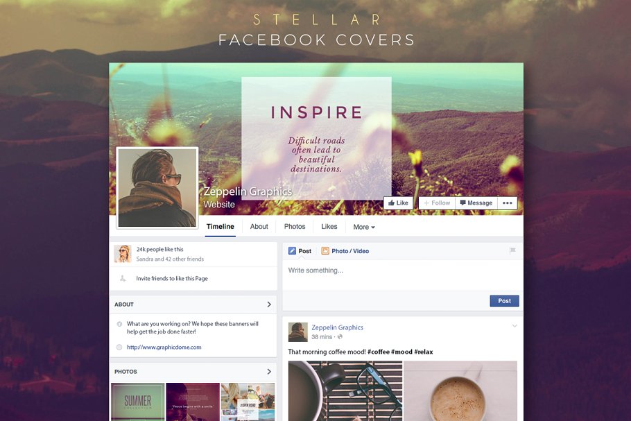 社交媒体超级Banner模板素材库精选合集 Stellar Social Media Banner Pack插图(4)