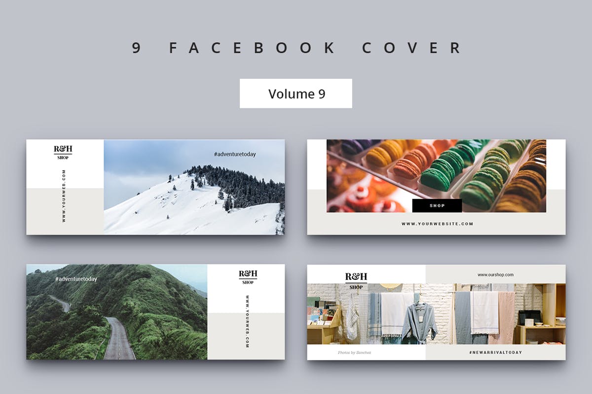 现代时尚Facebook脸书网封面设计模板素材库精选素材Vol.9 Facebook Cover Vol. 9插图