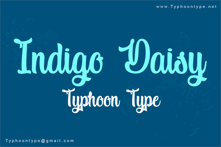 Indigo Daisy font插图