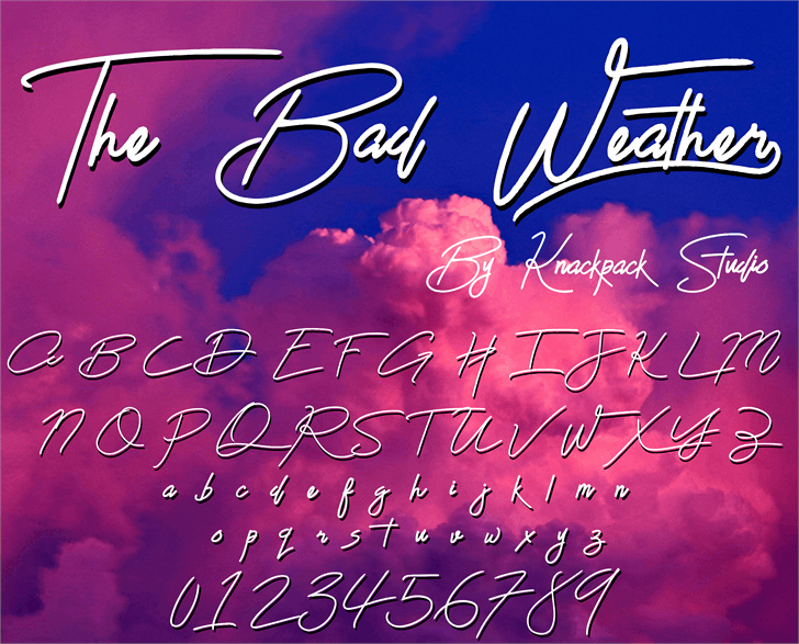The Bad Weather Demo font插图