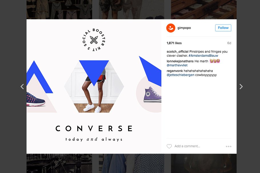 时尚潮牌服装大片社交媒体贴图模板素材库精选 Social Media Handler Kit Vol.3插图(4)