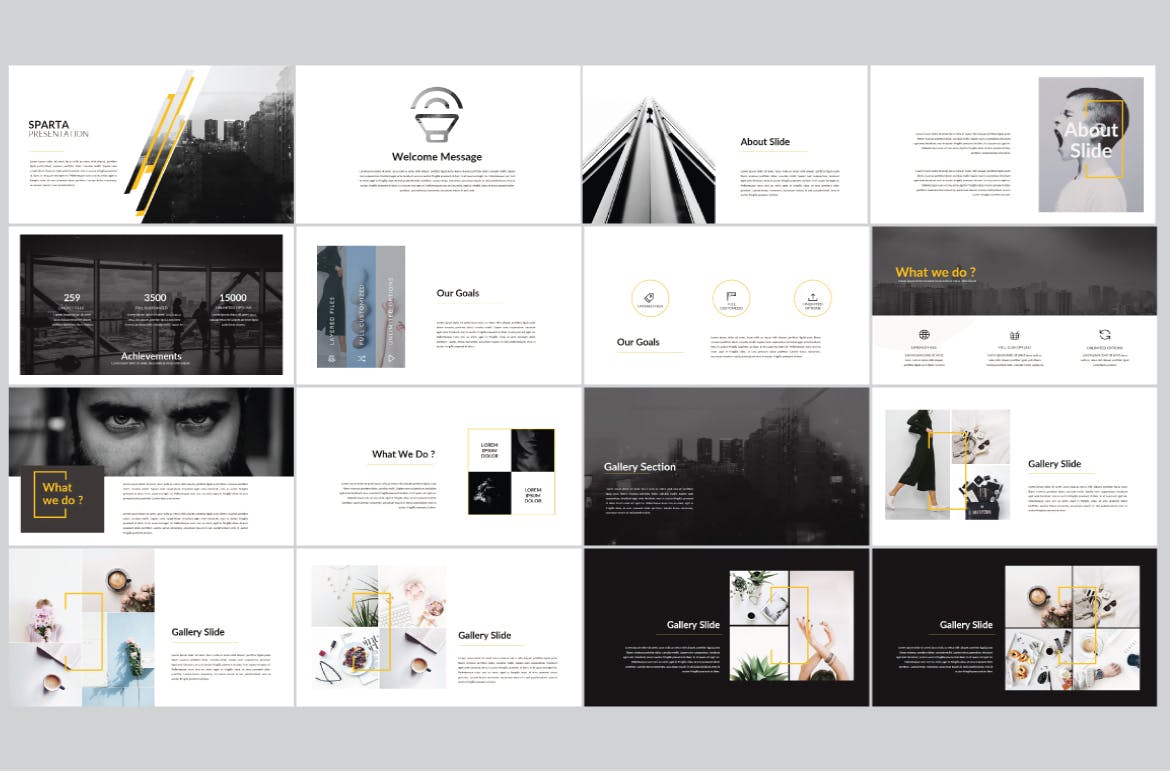 时尚简约设计风格多用途素材库精选PPT模板 Sparta | Powerpoint Template插图(2)