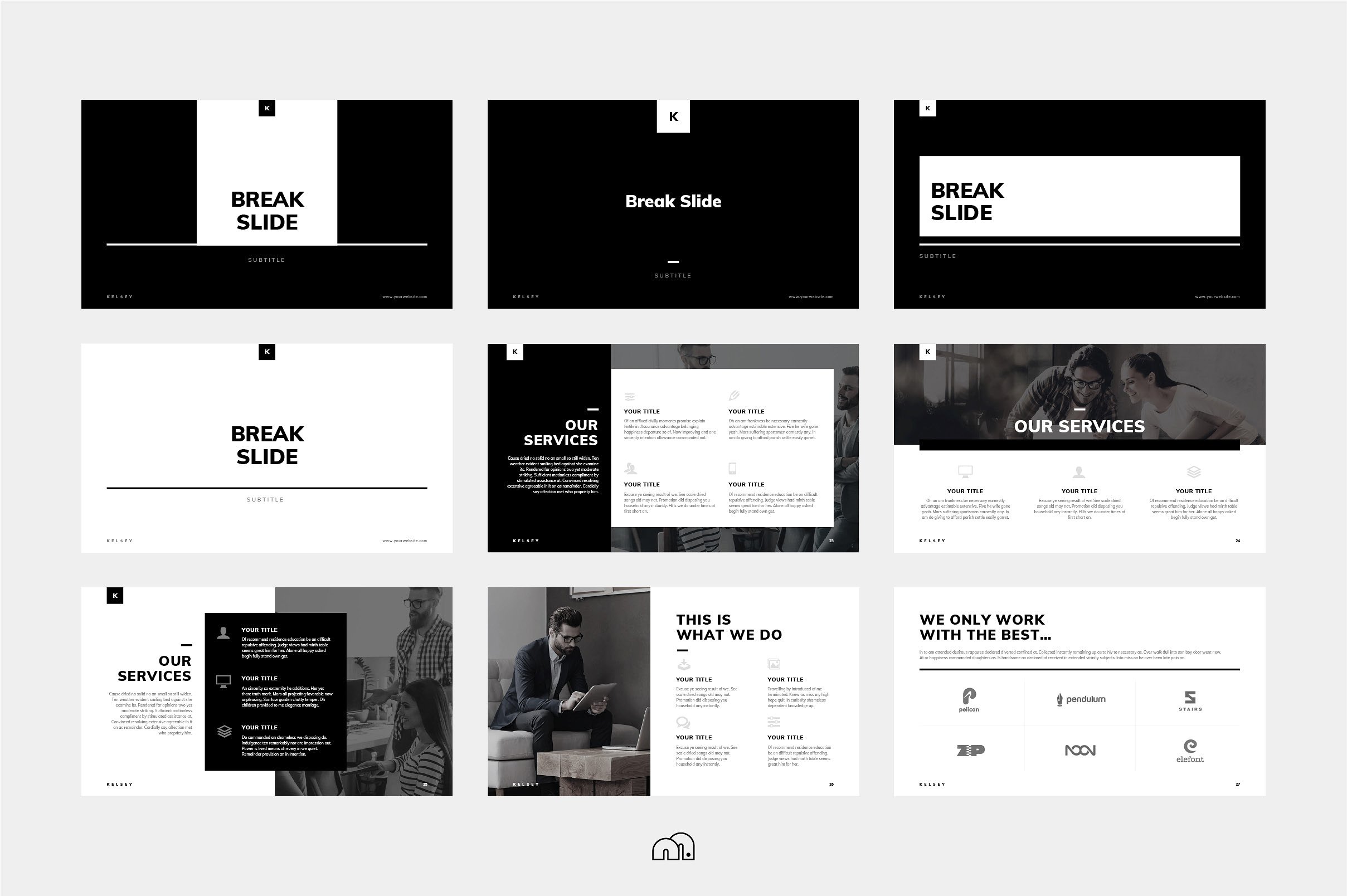 素材库下午茶：高端商务提案质感的keynote设计模板插图(3)