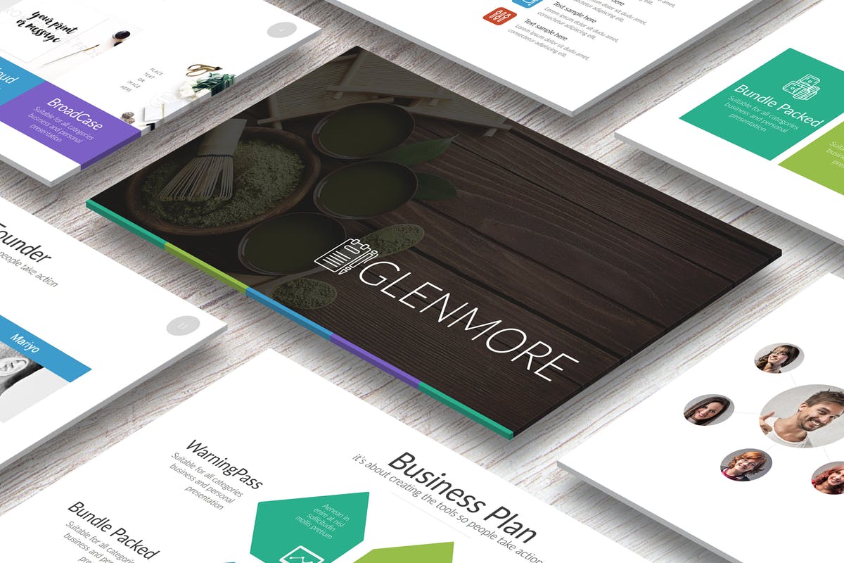 企业SWOT优劣势分析PPT幻灯片模板 Glenmore Portfolio Powerpoint插图