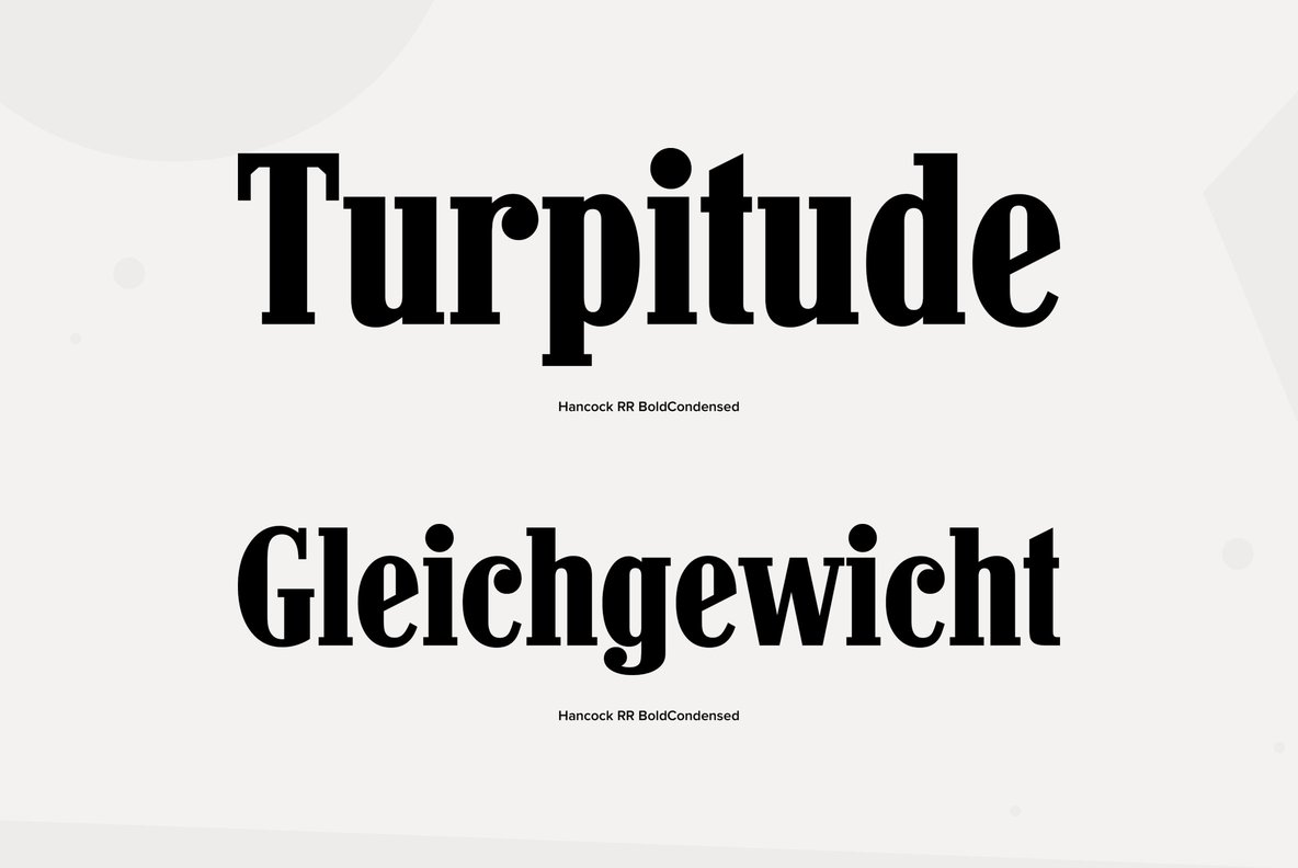 Hancock Bold Condensed Font插图4