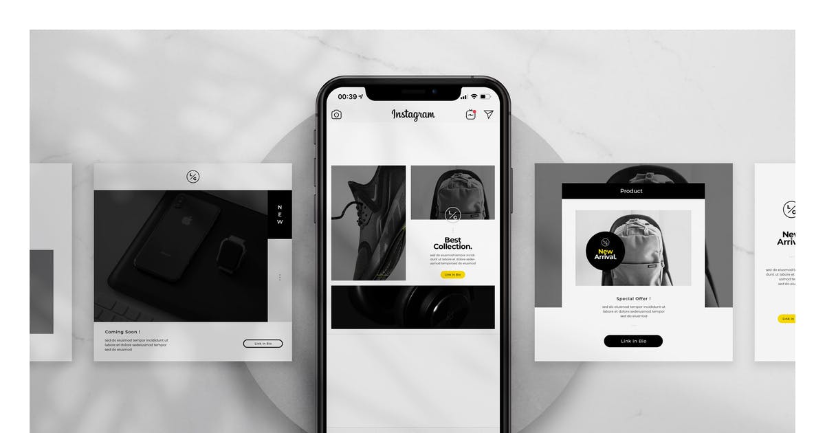 极简时尚Instagram社交媒体品牌促销帖子模板素材库精选v1插图