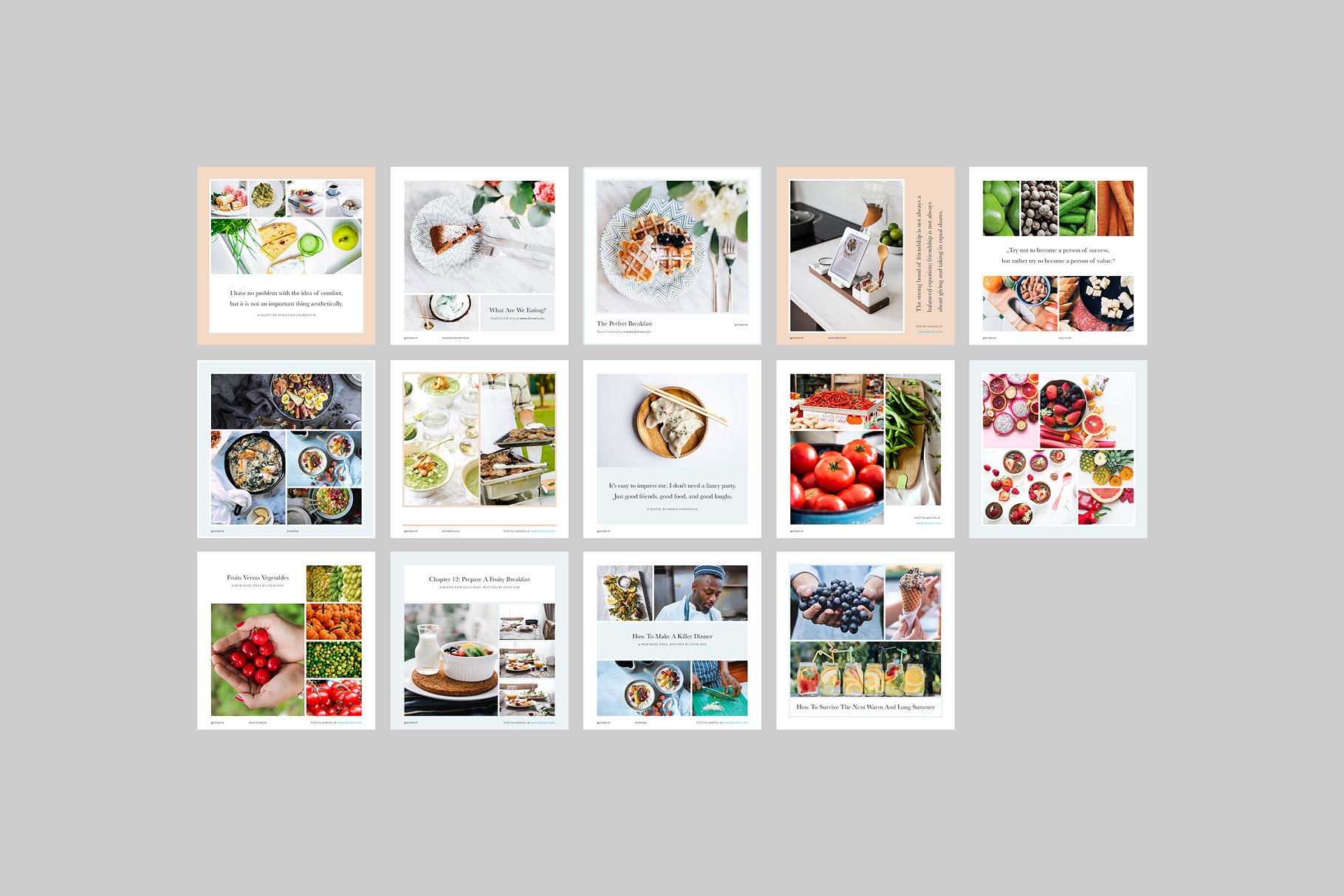 美食主题社交媒体贴图模板素材库精选 Prague Social Media Templates插图(6)